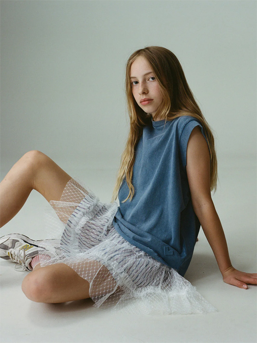 スリーブレスTシャツ　タンクトップ　bellerose kids　ガールズトップス　VAMUC