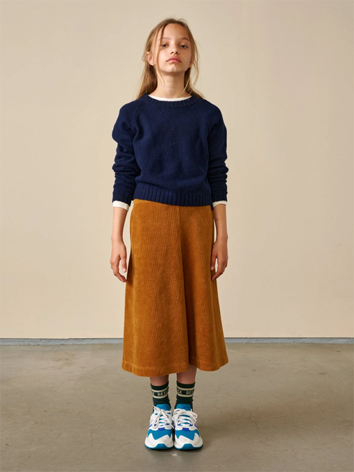 bellerose kids ベルローズキッズ　ガールズ　コットンベロアフレアスカート