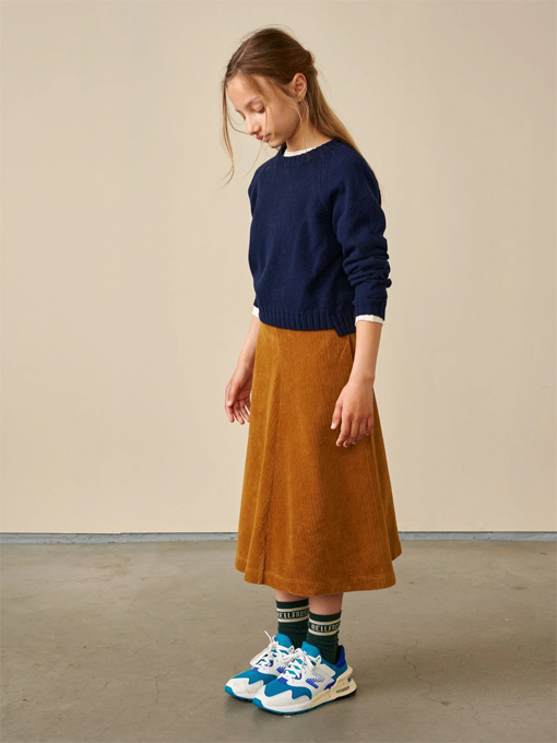 bellerose kids ベルローズキッズ　ガールズ　コットンベロアフレアスカート