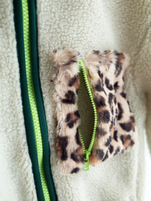 bellerose kids ガールズ　ボアジップジャケット