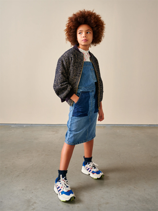 bellerose kids ベルローズキッズ　ガールズ　ヘリンボーンジャンパー