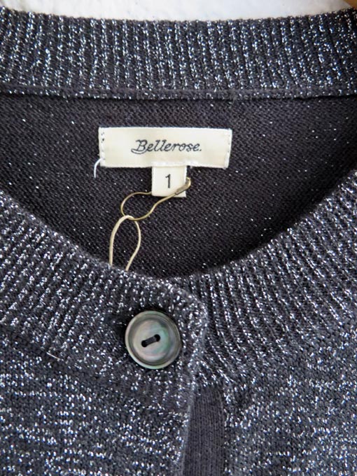ベルギー レディース bellerose woman ベルローズウーマン ラメニットカーディガン
