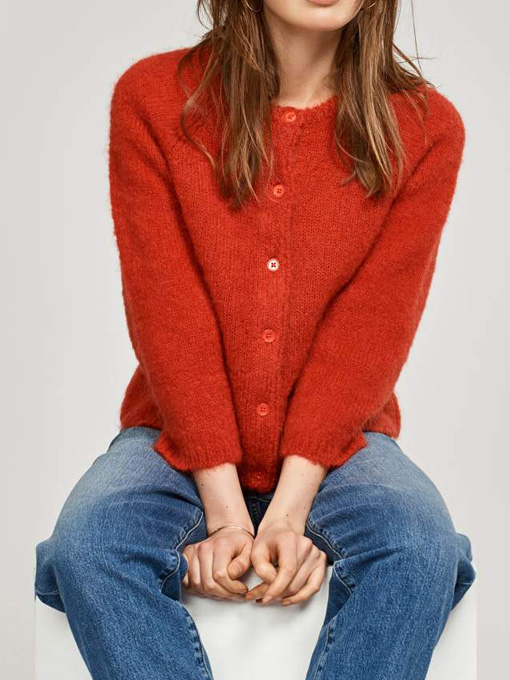 ベルギー レディース bellerose woman ベルローズウーマン モヘア混ニットカーディガン