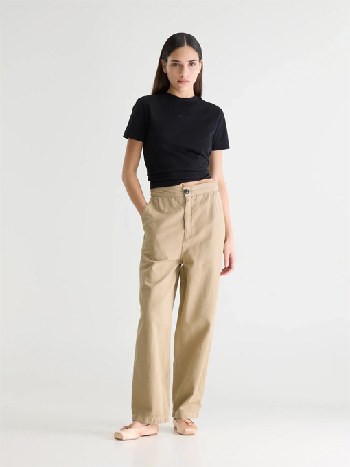 bellerose woman PASOP レディース リネン混ロングパンツ