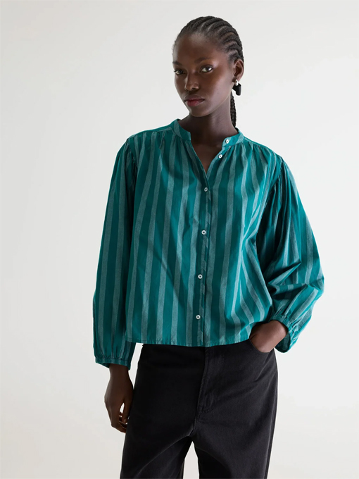 bellerose woman CHERRY　ストライプブラウス