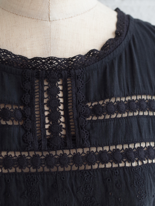 レースブラウス　レディース　bellerose woman　Donna embroidered blouse