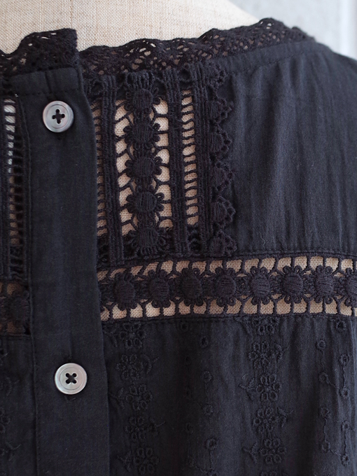 レースブラウス　レディース　bellerose woman　Donna embroidered blouse