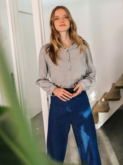 bellerose woman ベルローズウーマン コットンクレープブラウス