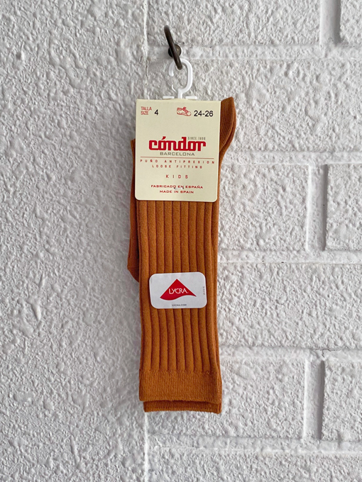 CONDOR　Basic rib knee high socks 　リブハイソックス