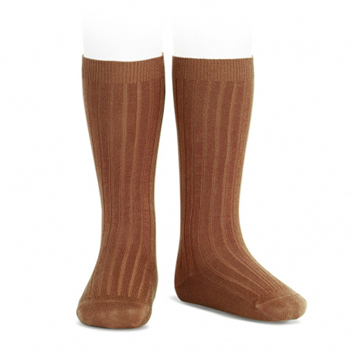 CONDOR　Basic rib knee high socks 　リブハイソックス