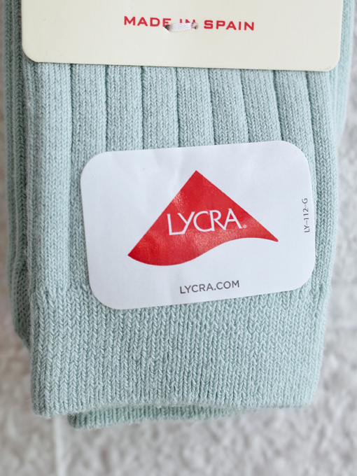 condor　スペインソックスブランド　Basic rib short socks SEA MIST　リブソックス
