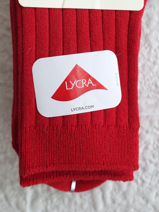 condor スペインソックスブランド Basic rib short socks RED VELVET リブソックス