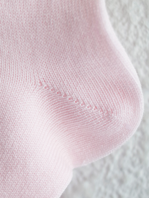 condor　スペインソックスブランド　Short socks with patterned cuff PINK　ベビーソックス