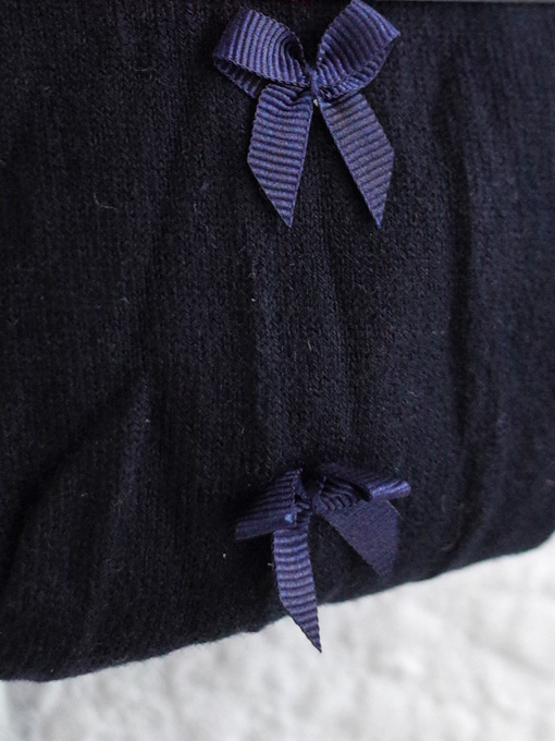 フランスブランド　DOREDORE 　コットンプレーンリボンタイツ