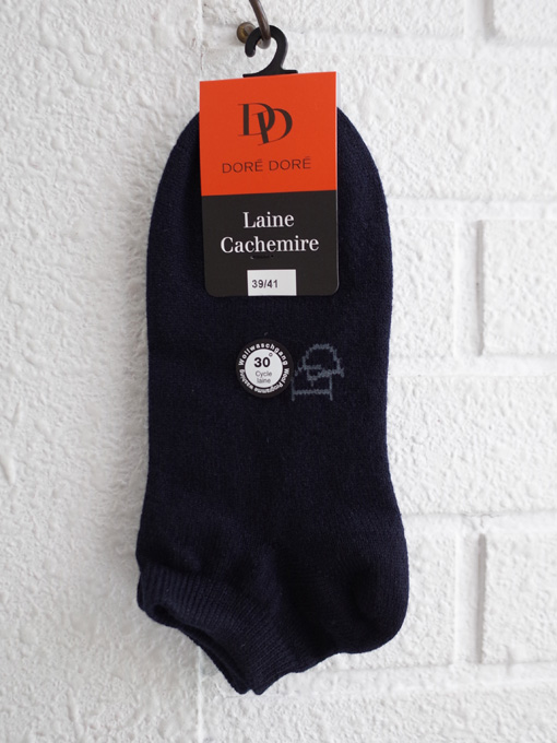 フランスブランド　DOREDORE 　ウールカシミアショートソックス