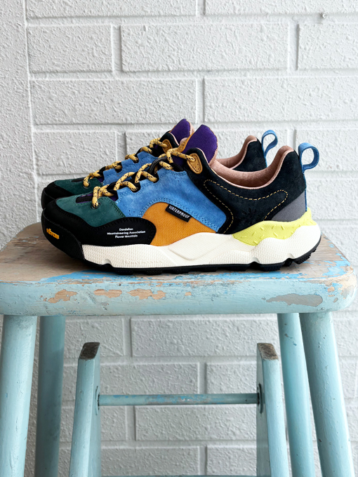 BACK COUNTRY Green/Blue/Yellow　Flower MOUNTAIN　フラワーマウンテン　スニーカー