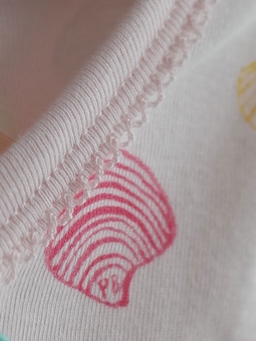petit bateau プチバトー プリント足なしロンパース(シェル)
