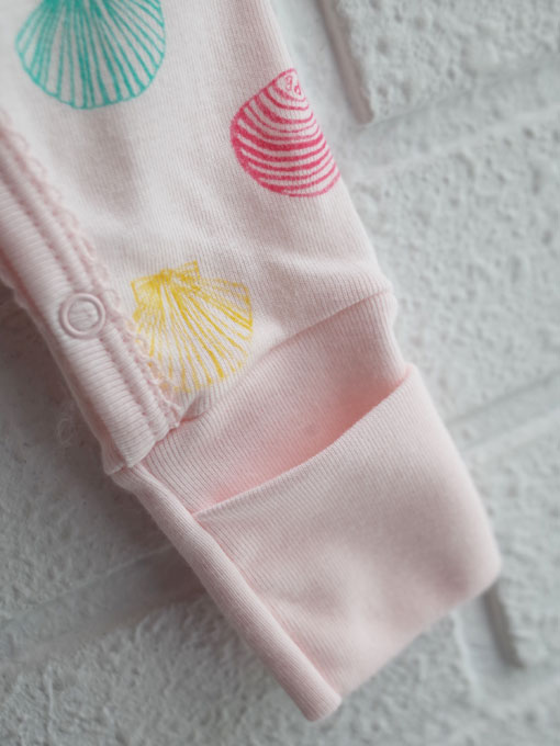 petit bateau プチバトー プリント足なしロンパース(シェル)
