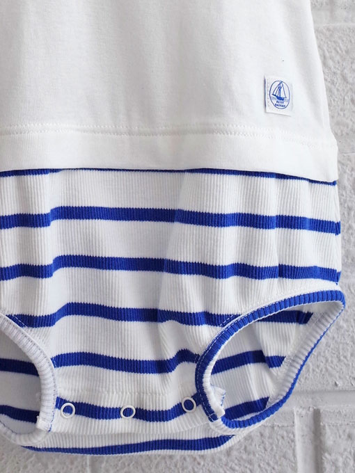 petit bateau プチバトー 半袖セットアップロンパース