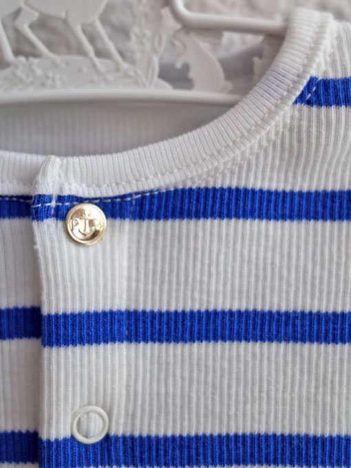 petit bateau プチバトー 2x2リブ編みマリニエールカーディガン