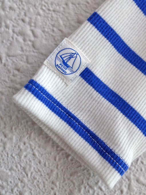 petit bateau プチバトー 2x2リブ編みマリニエールカーディガン
