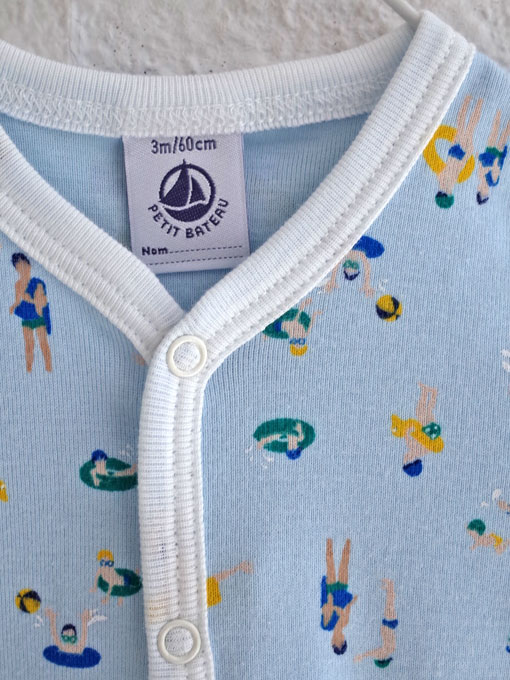 petit bateau プチバトー スイミングプリントショートロンパース
