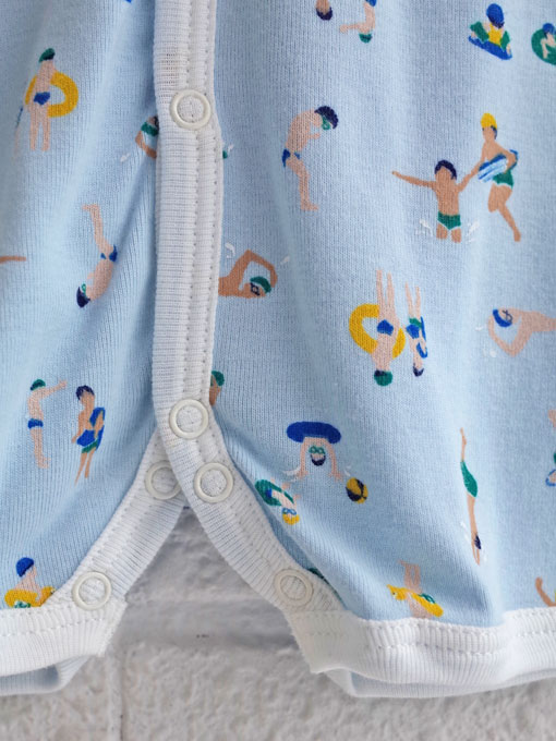 petit bateau プチバトー スイミングプリントショートロンパース