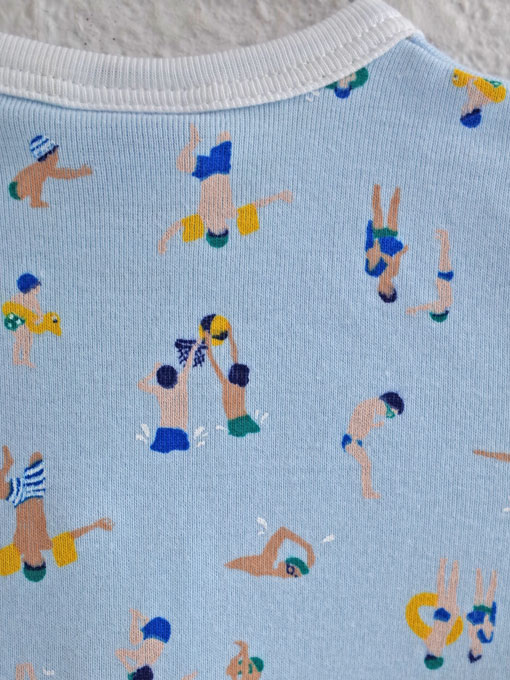 petit bateau プチバトー スイミングプリントショートロンパース