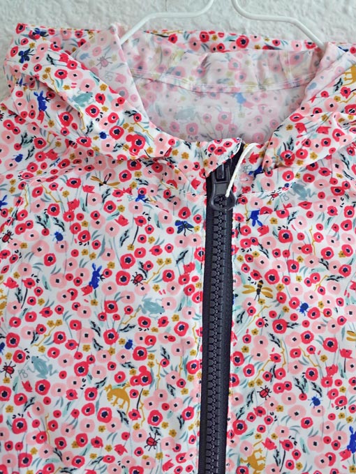 petit bateau プチバトー フラワープリントフード付きジャケット