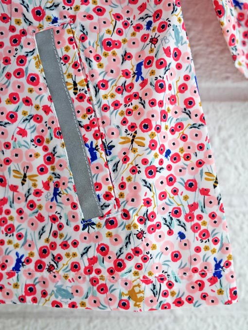 petit bateau プチバトー フラワープリントフード付きジャケット