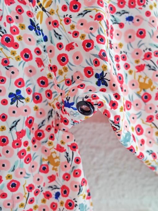 petit bateau プチバトー フラワープリントフード付きジャケット