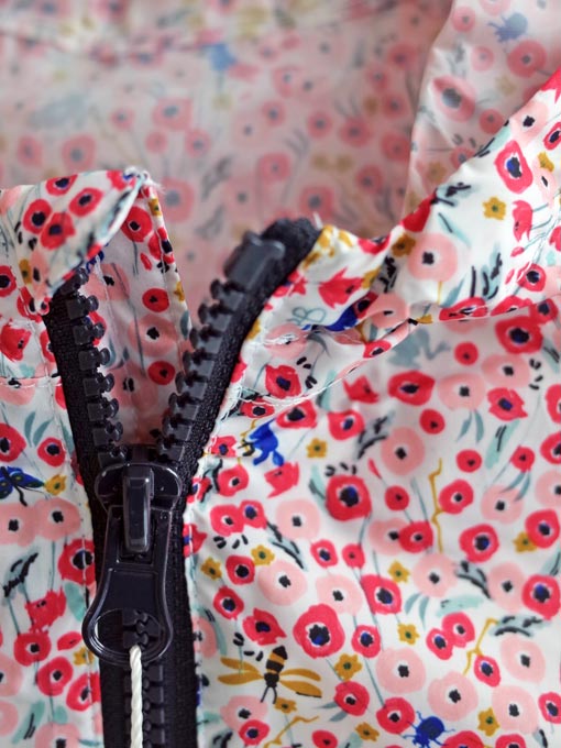 petit bateau プチバトー フラワープリントフード付きジャケット