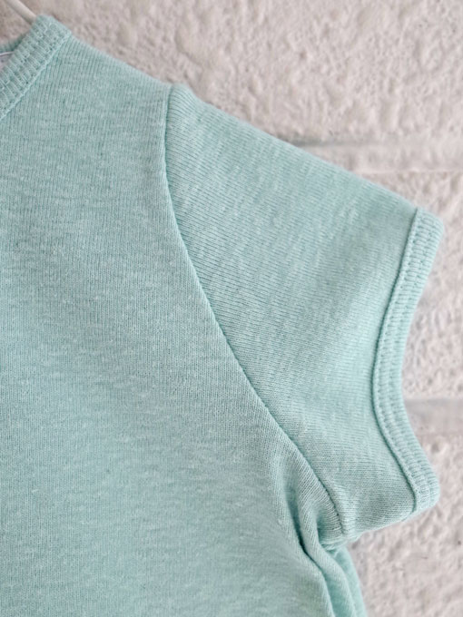 petit bateau プチバトー コットンリネンショートロンパース