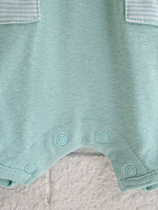 petit bateau プチバトー コットンリネンショートロンパース
