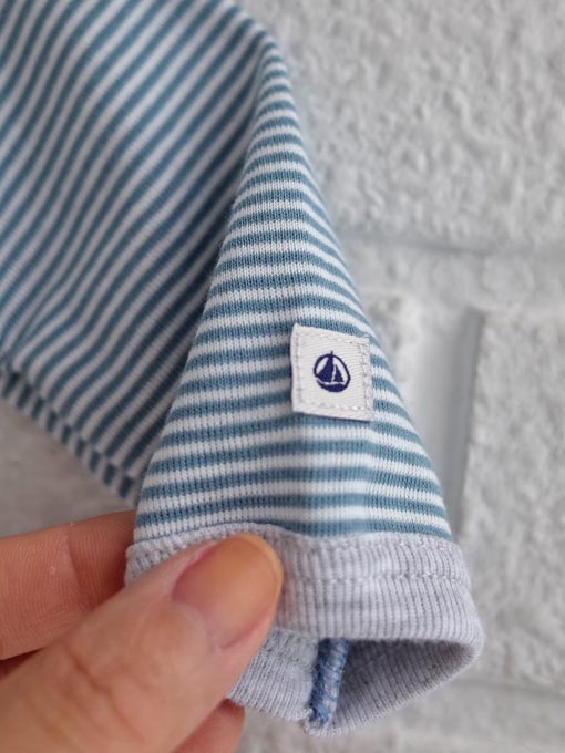 petit bateau プチバトー ミラレ足なしロンパース