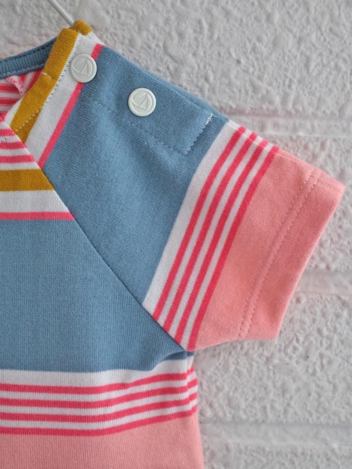 petit bateau プチバトー マルチボーダーワンピース