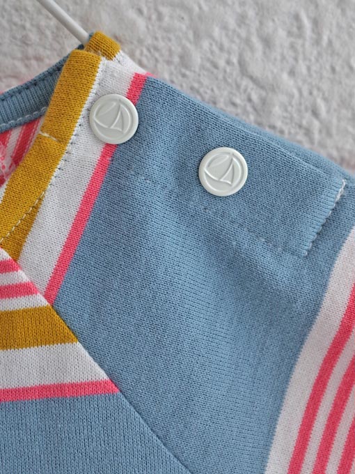 petit bateau プチバトー マルチボーダーワンピース
